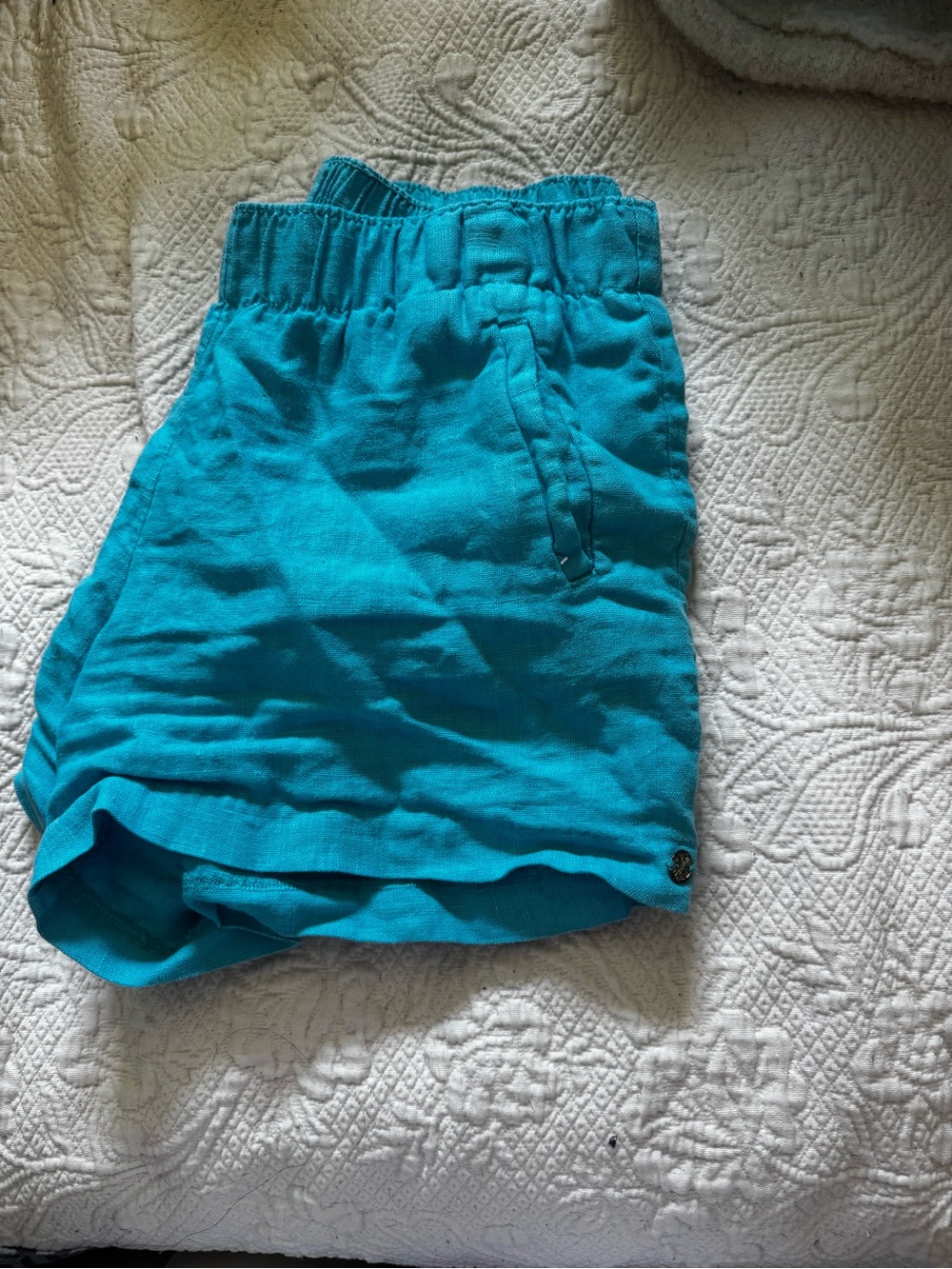 Lilly Pulitzer Linen Shorts in Bermuda Blue - Picture 4 of 4